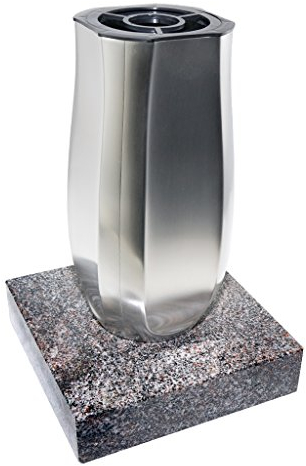 Grabvase 06 montiert auf Granitsockel (Paradiso)