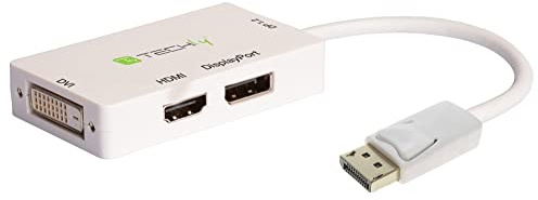 Techly iadap DP-combof3 DisplayPort DisplayPort + DVI + HDMI Blanc Câble et Adaptateur vidéo