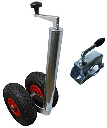 Zwillingsstützrad Anhänger 48mm Doppel Stützrad mit Luftreifen 260x85mm