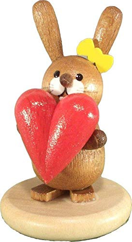Rudolphs skattkista påskdekoration påskhare med hjärta natur B x H x D 3,2 x 5 x 3,2 cm ny påskdekoration påskhare figur påsk korg påskägg vår malmberg tvålar hare blommor