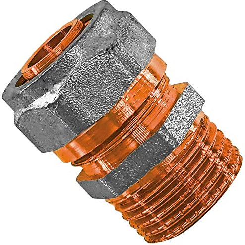 MegaHaustechnik Übergang mit 1 Zoll Außengewinde AG Schraubfitting für Mehrschichtverbundrohr 32x3 mm (AußenØ x Wandstärke) aus Messing Verschraubung Trinkwasser geeignet