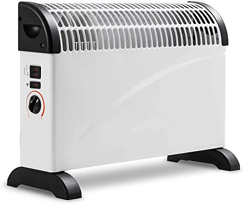 Velamp Radiatore a Convezione 2000 W con funzione Turbo – riscaldamento rapido con 3 livelli (750/1250/2000 W), ventola integrata, ideale per ambienti fino a 24 m²