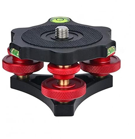 TOSSPER Niveleur avec Bubble Level Lp-64 pour Trépied 3/8 Fixation par Vis De Réglage 3 Cadrans pour Trépied Photo