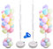 Lot de 2 supports de colonne de ballons réglables de 1,6 m avec base remplie d'eau - Décoration pour anniversaire, jardin, fête, mariage, Halloween, fête de Noël
