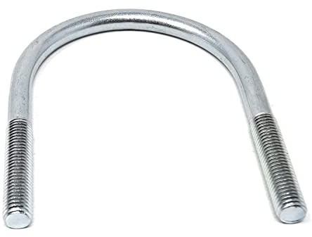 Design61 2X Bügelschraube DIN 3570 Rundstahlbügel M12 x 109 x Ø 57,0-60,3 mm Gewindebügel Galvanisch Verzinkt U-Bolzen für Rohrbefestigung Metallbau KFZ Industrie Boot Werkstatt BAU