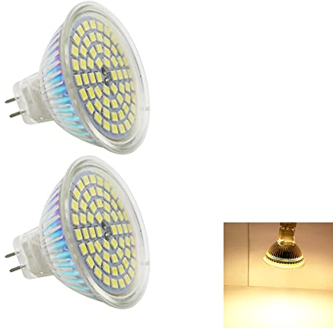 GU5.3 LED Warmweiss GU5.3 MR16 Led 12V 3000K 3W Ersatz für 30W 35W Halogen Lampe AC DC12V Kein Stroboskopeffekt Gu5.3 Hohe CRI 83 Ra 300lm Hell Birne Leuchtmittel 120°Abstrahwinkel Spot(2 Stück)