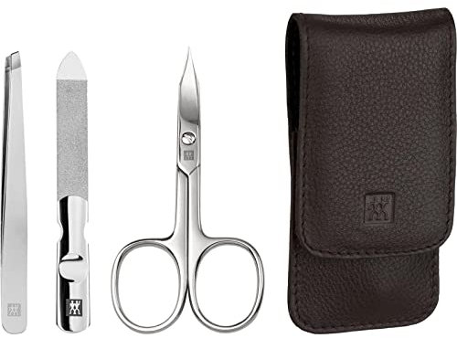 Zwilling Classic INOX Druckknopf-Etui, Braun, 3-TLG.