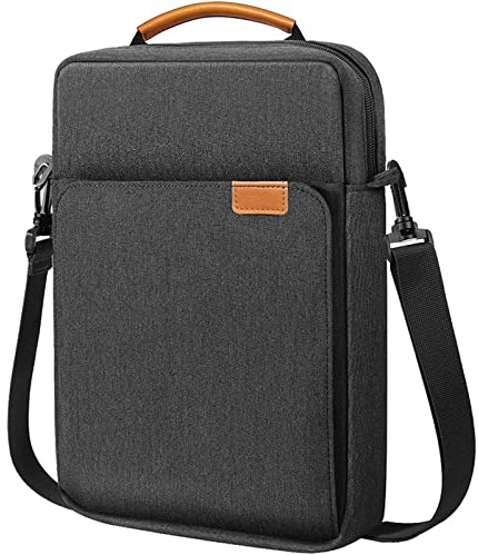 Sacoche Housse pour Ordinateur Portable 13,3 Pouces Sac à Bandoulière Travail Affaires Collège Noir