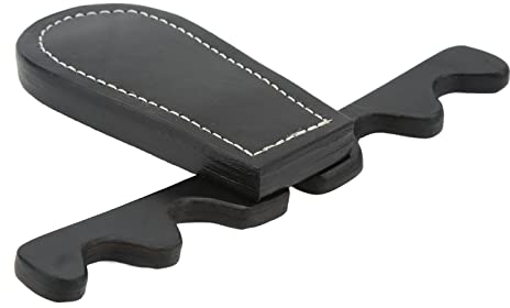 Fockety Pool-Stick-Halter, Tragbare Zusammenklappbare Queue-Halterung Queue-Halter Hält 4 Queues Gegen den Tisch, Sattelleder-Billard-Queue-Rack Pool-Queue-Halter-Klaue für Billardtisch