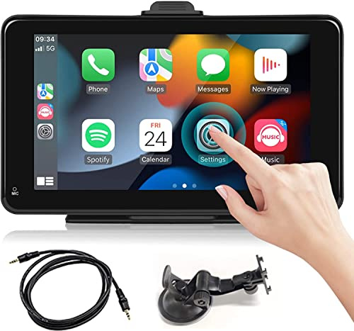SIXTOP 7 Zoll Touchscreen Autoradio mit CarPlay, Android Auto, Bluetooth und SpiegelLink Für LKW, Wohnmobile und Campingautos, Speicherkarte und Saugnapfhalterung
