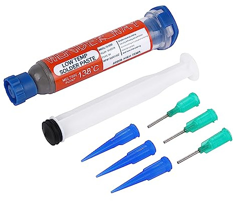 Wonderway Sn42/Bi58 T5 Lead Free Solder Paste No Clean, 138℃ Melting Point (20g)
