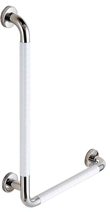 70x50cm L-förmige Haltegriff für Duschen, Edelstahl-Haltegriffe mit Vertikalem Winkel, Wandhalterung für Badewannen, Handicap-Sicherheitsschienen für Schwangere, Seniore(Size:Right 70x50cm,Color:Weiß)