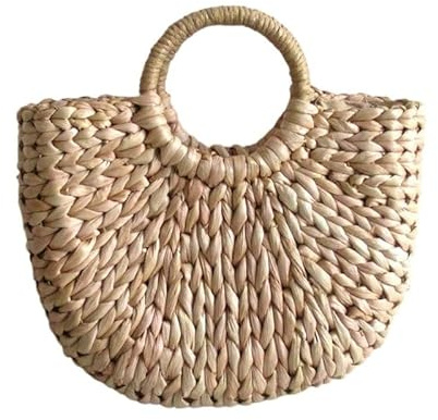 EALLEN Strohtasche,Strandtasche Strohtaschen for Frauen Sommer Rattan Tasche Handgemachte gewebte Strandtasche Handtasche(1)