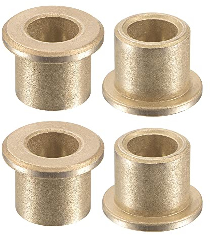 Flange Sleeve Bearings 8mm Bore 12mm OD 15mm Length 16mm Flange Dia 2mm Flange Thickness Sintered Bronze Self-Lubricating Bushing 4pcs (Size : 8x12x12mm)
