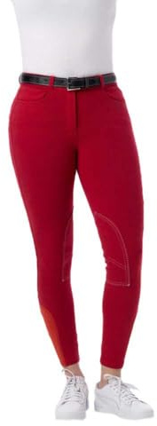 RIDING WORLD - Reithose für Damen & Kinder Alexandrie | Reiterhose mit Kniebesatz aus Stoff | mit Eingrifftaschen vorn | Reitleggings in sechs Farben | Reitbekleidung in Größe 104-176 & 32-44