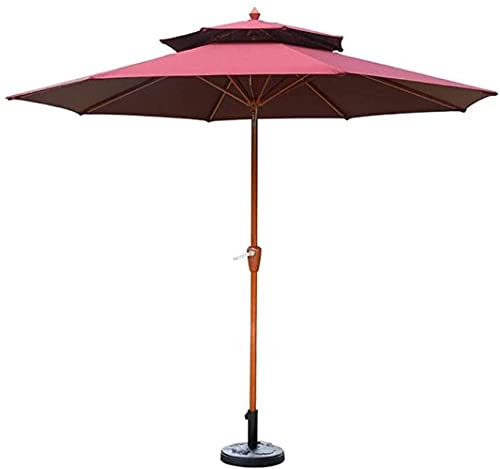 ASerZenith Sonnenschirm, Gartenschirm, 2,7 m, rund, für die Terrasse, mit Kurbel – Sonnenschutzschirm für draußen, Garten, Strand, Pool, ohne Sockel