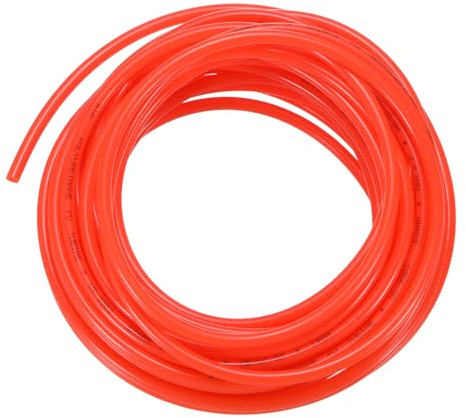 sourcing map Tuyau pneumatique en polyuréthane pour compresseur d'air, transfert de fluide, 6 mm de diamètre extérieur x 4 mm de diamètre intérieur, 10 mètres, rouge