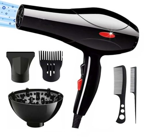 Gziztx Hair Dryer,Professional Ionic Hairdryer 2200W,Fast Drying Blow Dryer 2 Speed 3 Heat Setting, Nozzle,Diffuser,Combs,for Women Men Home Salon Travel