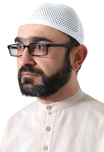 ihvan online Türkische muslimische Premium-Strick-Kufi-Hüte für Männer, Taqiya, Takke, Peci, islamische Kappen, islamische Geschenke, Standart-Größe