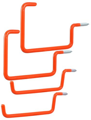 Gancho para Bicicleta Pernos 4 Piezas Plástico Hierro Naranja
