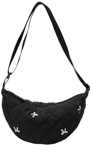 BAUIOREAD 1 Stück larkson half moon bag,halbmond tasche damen,uniqlo crossbody bag,moon bag damen，Halbmond kord schultertasche für Reisen Arbeit Uni