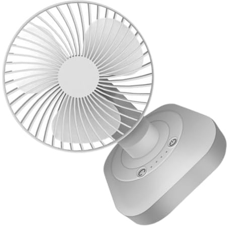 CIYODO 1 pieza Ventilador de Escritorio USB Silencioso Recargable Mini Ventilador de Mesa para Hogar y Oficina Blanco