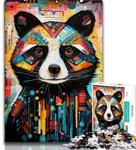 Puzzle da 1000 pezzi per adulti e adolescenti animali tasso del miele puzzle per adulti giocattoli per la decorazione della casa per età 14 anni in su 26x38cm
