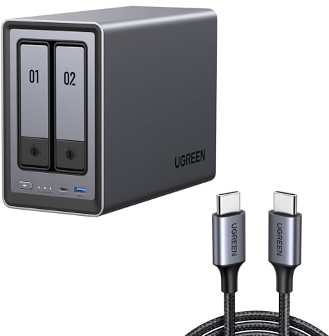 UGREEN NASync DXP2800 NAS a 2 alloggiamenti con cavo USB da 60 W