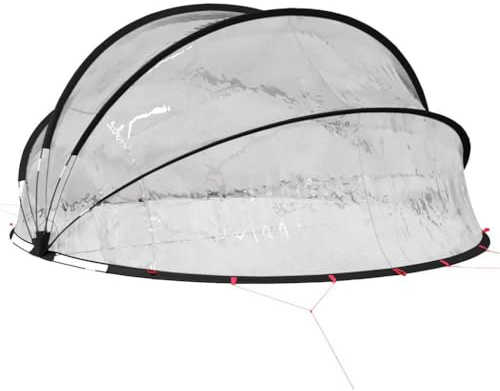 Dôme de Piscine, Dôme de Protection Tente Abri de Piscine Hors Sol Transparent 405 x 405 x 192 cm PVC