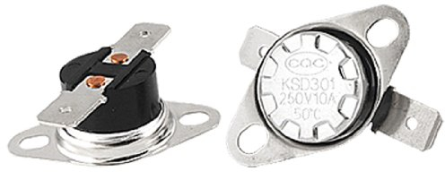 sourcing map 5 x Thermoschalter Öffner KSD301 Temperaturschalter Thermostat 50 Celsius N.C