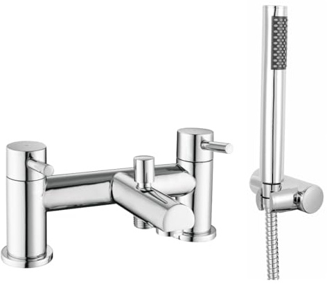 iBathUK | Luxury Bath Filler Mixer Tap with Modern Bathroom Shower Head TB3015