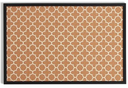 U Brands en liège Tableau d'Affichage, 50,8 x 40,6 cm, cadre en bois Noir, design de mode d'impression (Motifs peuvent varier) 23 x 35 Inches noir