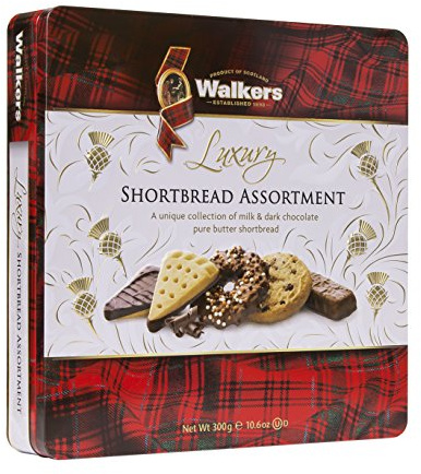 Walker's Shortbread Luxury Milk & Dark Chocolate Assortment Latta, Ricetta Scozzese Tradizionale Burro Puro, 300 g