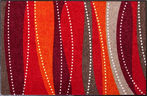 Erwin Müller Fußmatte Saarburg, Schmutzfangmatte, Sauberlaufmatte rot Größe 75x120 cm - rutschfest, langlebig, pflegeleicht, für Fußbodenheizung geeignet, ca. 7 mm Höhe