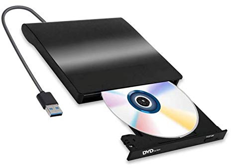 Lecteur de CD externe, USB 3.0 portable DVD CD+/-RW Drive Slim DVD/CD ROM Graveur Graveur Graveur de Données Haute Vitesse Pro Ordinateur Portable/Desktop Windows/Vista/7/8/10, Mac OSX et Linux noir 1
