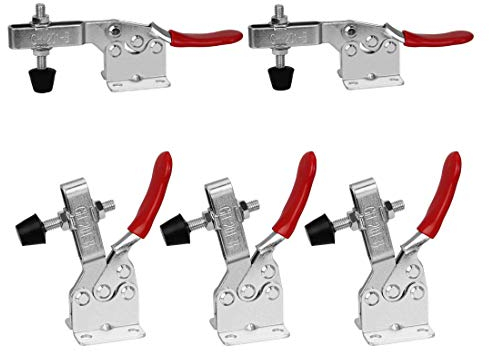 5 Stück Schnellspanner GH-201-B Kniehebelspanner Knebelklemme Vertikaler Handwerkzeuge Horizontal Toggle Clamp 90 kg 198lbs Fassungsvermögen