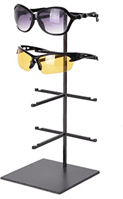 XXXXW Brillenhalter Ständer Black Metal 4/5-Tier Sonnenbrille Display Stand Retail Tischplatte Brillen Eyewear Spectacle Display Rack Halter Organizer Stand Dekoratives Geschenk (Size : 4Tier)