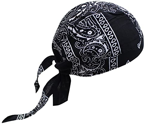 Zhiyao Sports Bandana Cap Outdoor Kopftuch Hip Hop Hut Helmmütze für Herren Atmungsaktive Drucken Kappe Fahrrad Kopfbedeckung Schnell-trocken Anti-UV Radfahren Kopftuch
