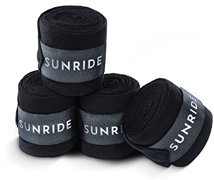 Sunride bandage för hästar, stabiliserar och värmer senor och band – andas (set med 4 st)