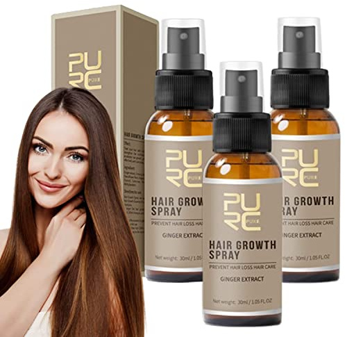 DUBUSH Purc Natural Hair Growth Serum & Hair Growth Oil Set Purc Natural Ginger Hair Growth Oil Prévenir la Perte de Cheveux Soins du Cuir chevelu Produits de Croissance Rapide des Cheveux