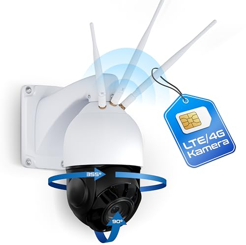 AP 22x Zoom Überwachungskamera mit SIM Karte P5066-22 - Aussen Kamera zur Überwachung ohne WLAN, Outdoor Camera außen kabellos, Sicherheitskamera - Außenkamera IP66 mit Infrarot & Nachtsichtfunktion