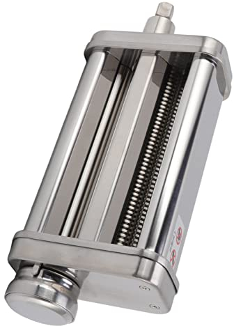 Vomeko 2-in-1 Pasta Roller Attachment for KitchenAid Stand Mixer - Stainless Steel Noodle Maker Accessories with 8 Gears