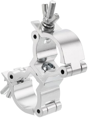 QUARKZMAN Traversen Klammern, Leichttraversenklemmen Rohrschellen Halbschelle für 24-26mm Rohrdurchmesser, maximale Belastung 6,8 kg, Doppelschnalle, 1 Stück