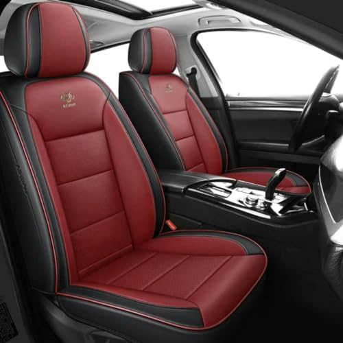 LSJLSJ Sitzbezüge Auto Autositzbezüge Universal Set für Ford Mondeo MK5 2015-2022 Auto Zubehör,Schwarz Rot