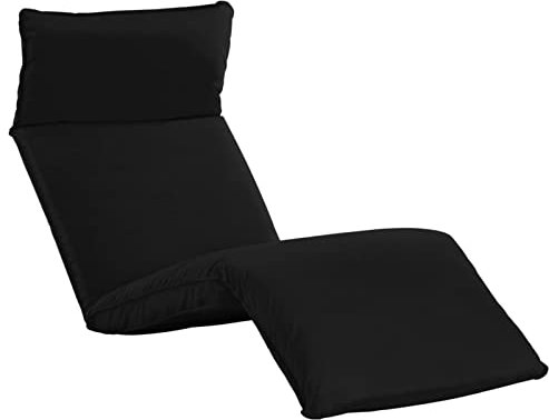 LAPOOH Sonnenliege Klappbar Oxford-Gewebe Schwarz, Gartenliege, Liegestuhl, Sonnenstuhl, Sonneninsel Outdoor, Liegen, Gartenmöbel, Bäderliege, Relaxliege - 316043