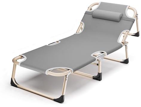 Reisebett Erwachsene Klappbar Leicht 4-stufige Verstellung Der Rückenlehne, Klappbett Gästebett 75 cm Breites Bett, Tragfähigkeit 250kg