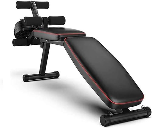 HSWOYEA Multifunktions-Klappbank mit Verstellbarer Neigung, Faltbare Fitnessbank, verstellbare Trainingsbank mit Beinstrecker und Beinbeuger, geeignet für Zuhause und das Fitnessstudio