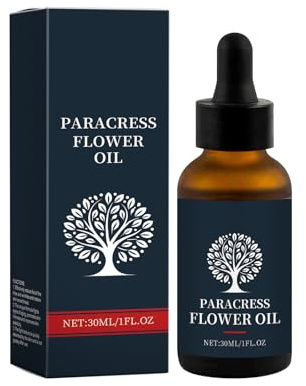 Parakresse-Gesichtsöl, Bio-Parakresse-Extrakt, Gesichtsöl, Parakresse-Öl für die Haut, Parakresse-Blütenöl, Anti-Aging, glatte Falten und feine Linien, 30 ml Wfq755 (Navy, 2.7x2.7x10.2cm)