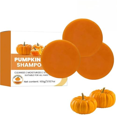 Prldm Shampoo Solido e balsamo alla Zucca Shampoo Solido nutriente, riparatore e idratante all'olio di Semi di Zucca per Capelli Sottili