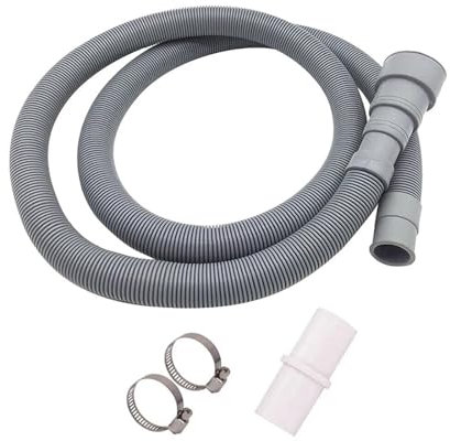 Generic 70/150/200cm Drain Pipe Washing Machine Dishwasher Drain Waste Hose Extension Pipe with Hose Clamps Set Wash Machine Accesories(70CM)